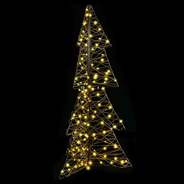 Árbol de Navidad con 160 LED Cálido 150 cm Ratán M 3