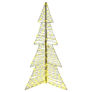 Árbol de Navidad con 240 LED Cálido 180 cm Ratán H