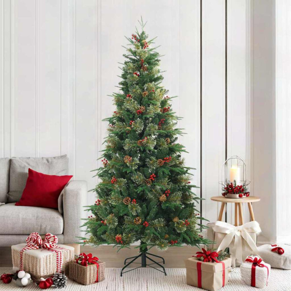 Árbol de Navidad artificial con ramas articuladas Verde 210 cm D