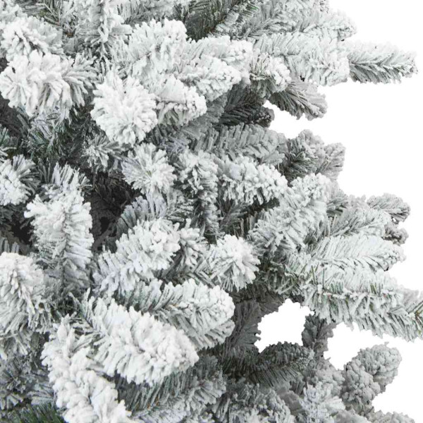 Árbol de Navidad Artificial Moderno Plegable con Nieve y Escarcha M 5