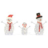 Familia de Muñecos de Nieve Iluminados 3 pcs Cálido Poliéster 2