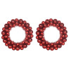 Coronas de Bolas de Navidad 2 pcs Rojo 33 x 33 x 7 cm 2