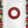 Coronas de Bolas de Navidad 2 pcs Rojo 33 x 33 x 7 cm 3