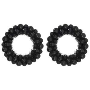 Coronas de Bolas de Navidad 2 pcs Negro 33 x 33 x 7 cm H