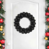 Coronas de Bolas de Navidad 2 pcs Negro 33 x 33 x 7 cm 3