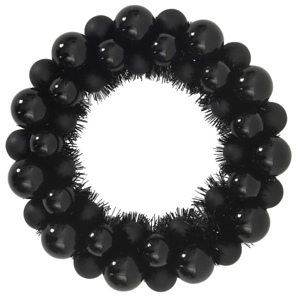 Coronas de Bolas de Navidad 2 pcs Negro 33 x 33 x 7 cm M 4