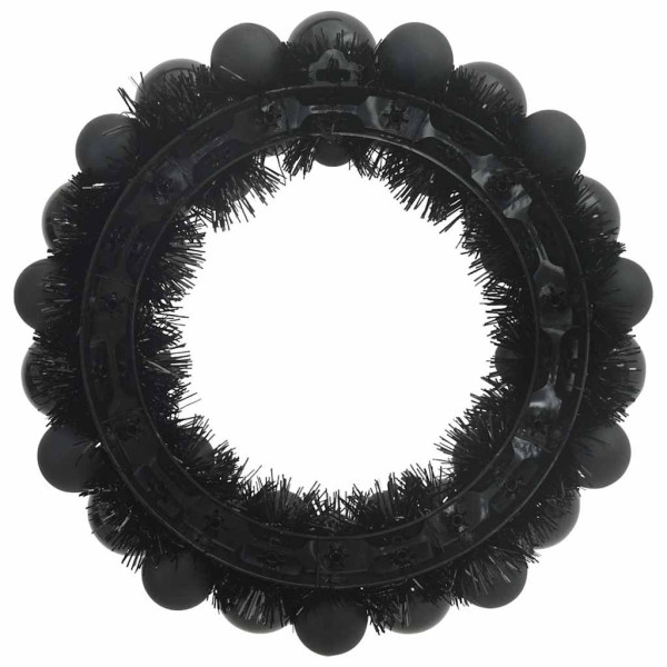 Coronas de Bolas de Navidad 2 pcs Negro 33 x 33 x 7 cm M 5