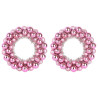 Coronas de Bolas de Navidad 2 pcs Rosa 33 x 33 x 7 cm 2