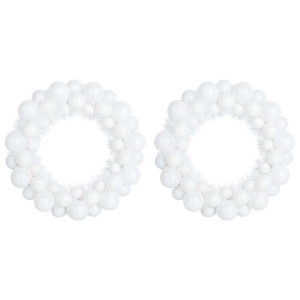 Coronas de Bolas de Navidad 2 pcs 33 x 33 x 7 cm Poliestireno H