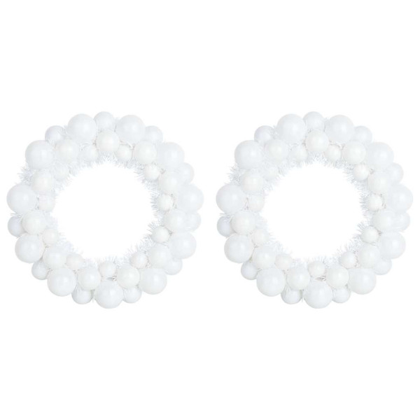Coronas de Bolas de Navidad 2 pcs 33 x 33 x 7 cm Poliestireno M 2