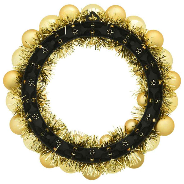 Coronas de Bolas de Navidad 2 pcs Dorado 33 x 33 x 7 cm M 5