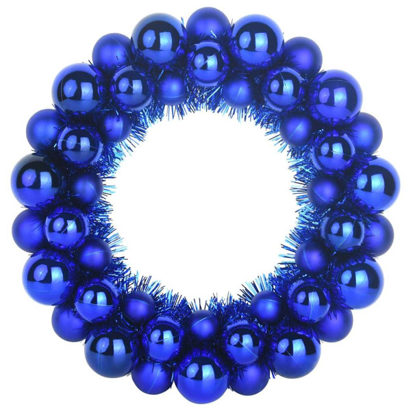 Coronas de Bolas de Navidad 2 pcs Azul 33 x 33 x 7 cm M 4