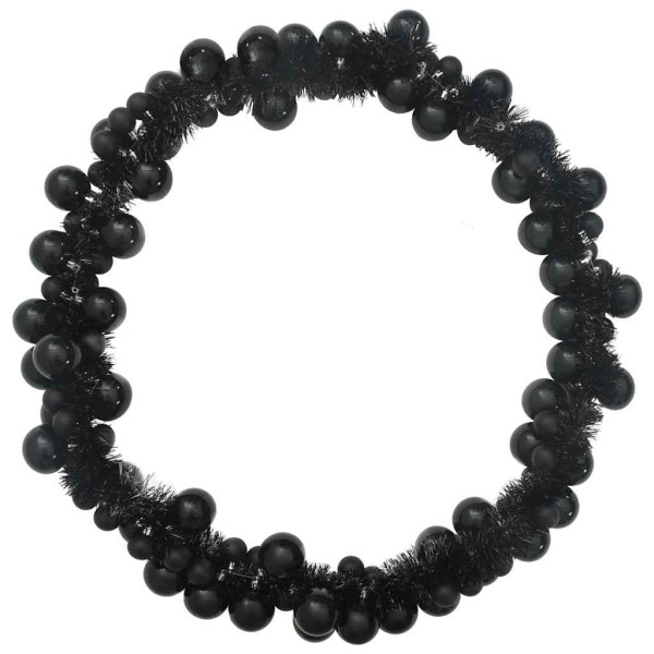 Guirnalda de Bolas de Navidad Negro 186 cm Poliestireno M 5
