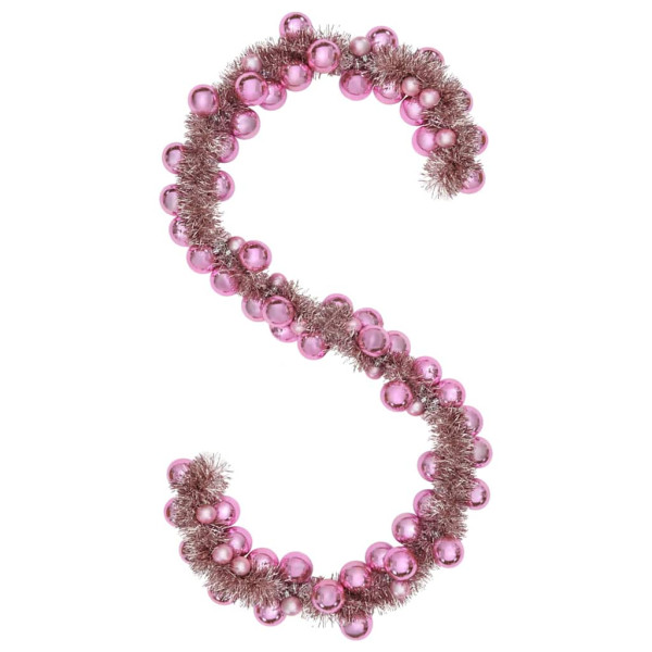 Guirnalda de Bolas de Navidad Rosa 186 cm Poliestireno M 2