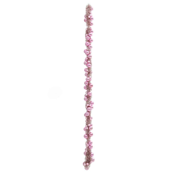 Guirnalda de Bolas de Navidad Rosa 186 cm Poliestireno M 4