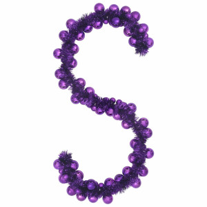 Guirnalda de Bolas de Navidad Lila 186 cm Poliestireno H