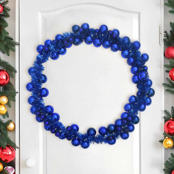 Guirnalda de Bolas de Navidad Azul 186 cm Poliestireno M 3