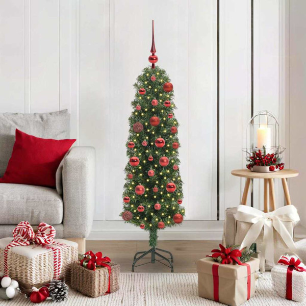 Árbol de Navidad artificial Verde 120 cm PVC. Acero y Plástico D