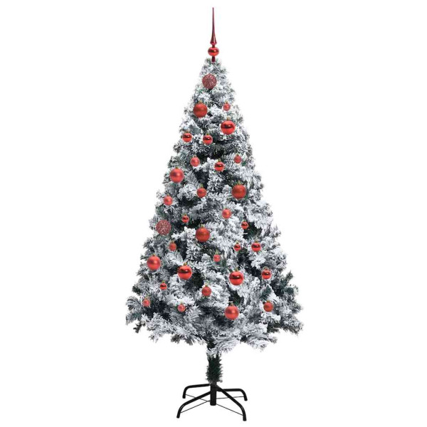 Árbol de Navidad artificial con 150 LED Verde 150 x 95 cm M 4