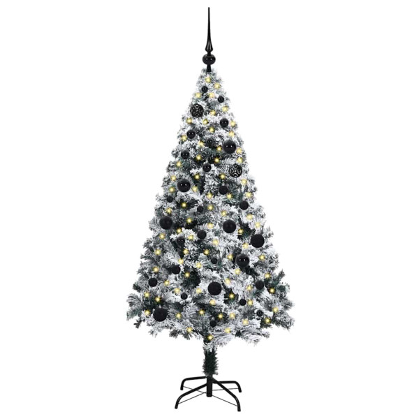 Árbol de Navidad artificial con 150 LED Verde 150 x 95 cm M 3