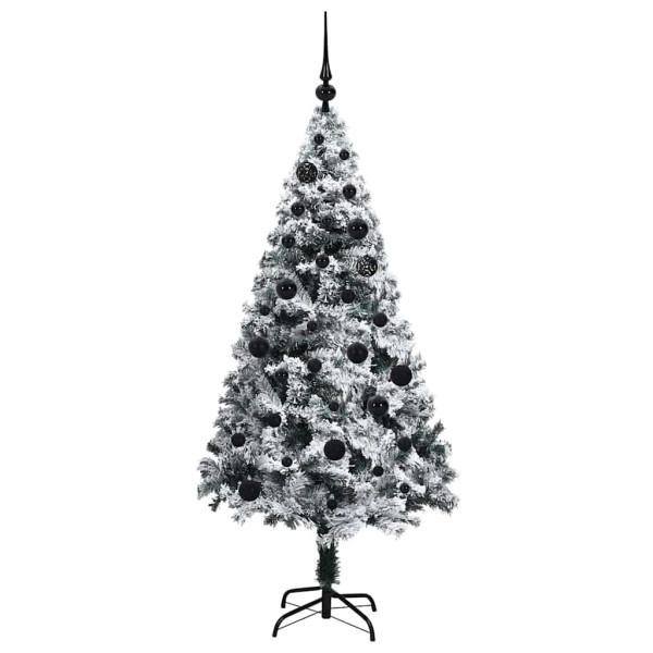 Árbol de Navidad artificial con 150 LED Verde 150 x 95 cm M 4