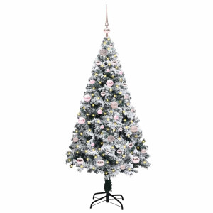 Árbol de Navidad artificial con 150 LED Verde 150 x 95 cm H
