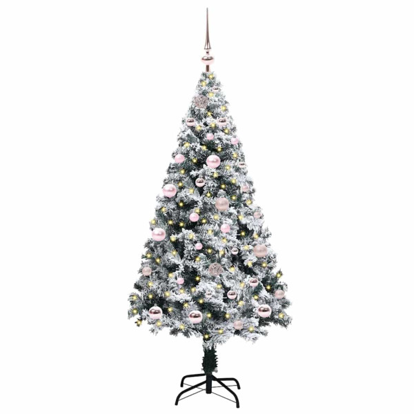 Árbol de Navidad artificial con 150 LED Verde 150 x 95 cm M 2