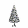 Árbol de Navidad artificial con 150 LED Verde 150 x 95 cm 2