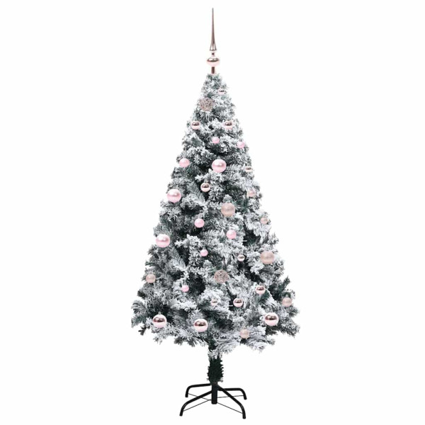 Árbol de Navidad artificial con 150 LED Verde 150 x 95 cm M 3