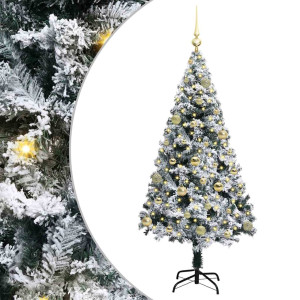 Árbol de Navidad artificial con 150 LED Verde 150 x 95 cm H