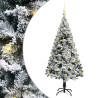 Árbol de Navidad artificial con 150 LED Verde 150 x 95 cm 2