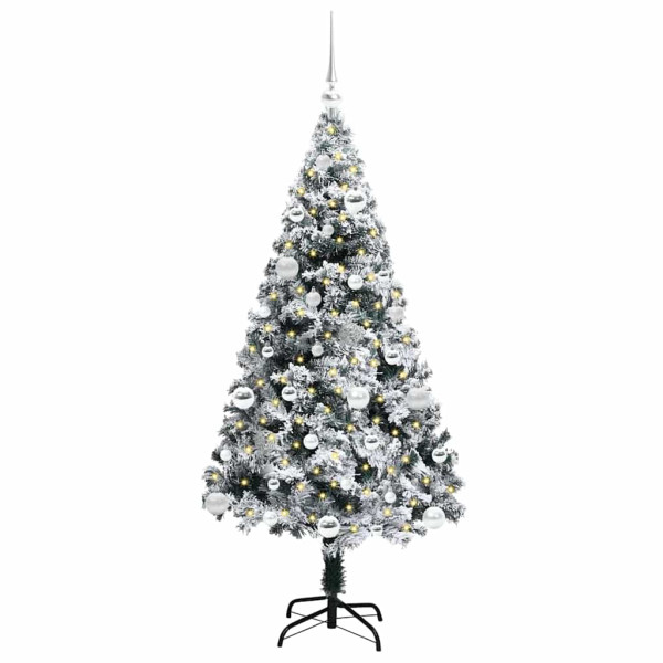 Árbol de Navidad artificial con 150 LED Verde 150 x 95 cm M 3