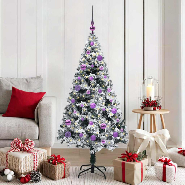 Árbol de Navidad artificial con 150 LED Verde 150 x 95 cm D