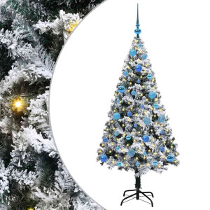 Árbol de Navidad artificial con 150 LED Verde 150 x 95 cm H