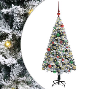 Árbol de Navidad artificial con 150 LED Verde 150 x 95 cm H