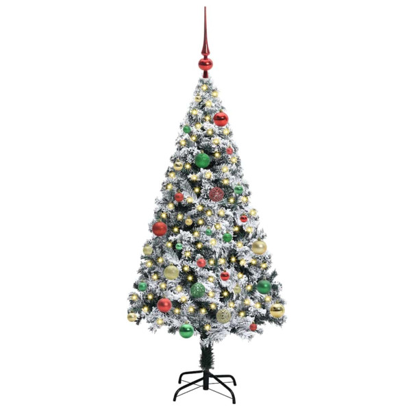 Árbol de Navidad artificial con 150 LED Verde 150 x 95 cm M 3