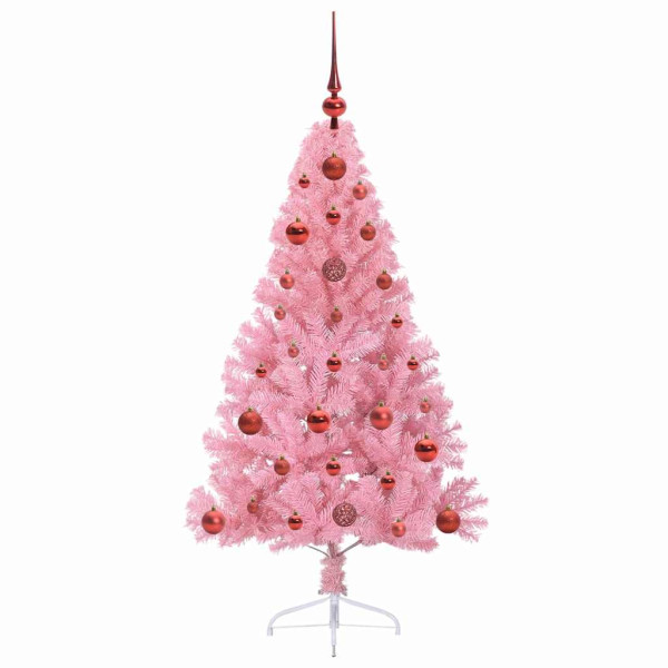 Árbol de Navidad Artificial Preiluminado Rosa 120 cm PVC M 4