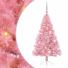 Árbol de Navidad Artificial Preiluminado Rosa 120 cm PVC 2