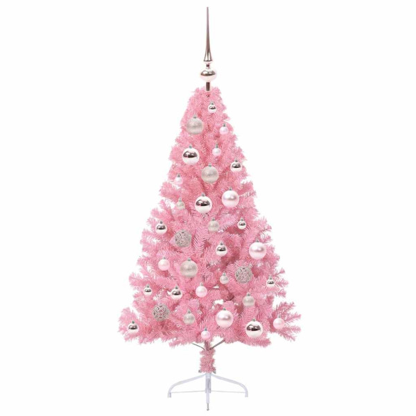 Árbol de Navidad Artificial Preiluminado Rosa 120 cm PVC M 4