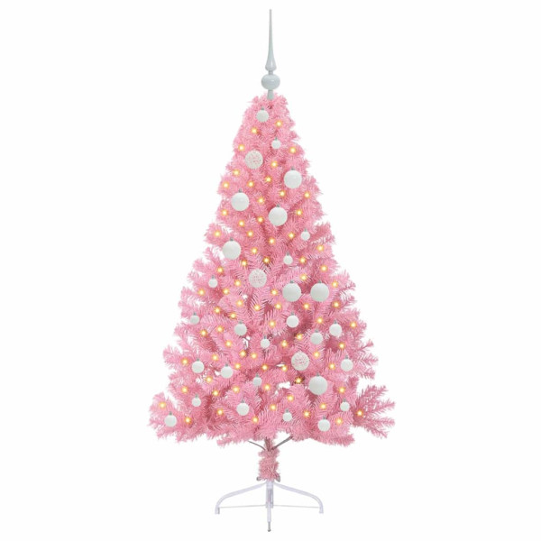 Árbol de Navidad Artificial Preiluminado Rosa 120 cm PVC M 3