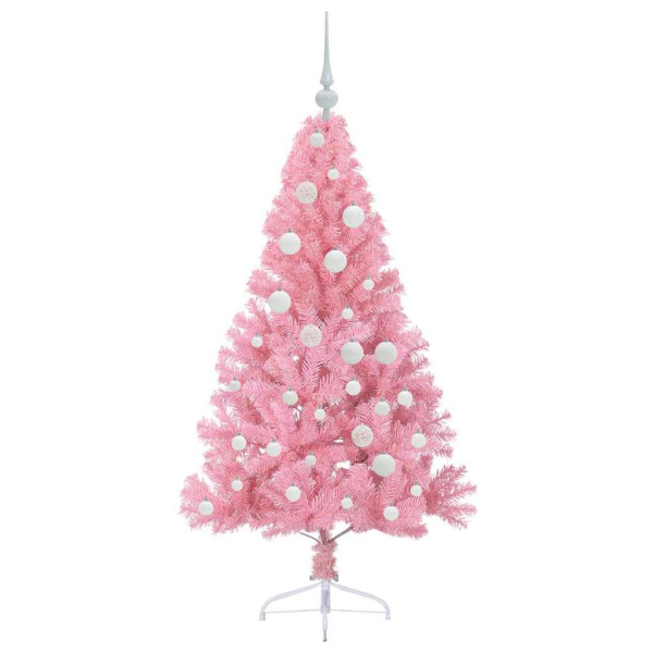 Árbol de Navidad Artificial Preiluminado Rosa 120 cm PVC M 4