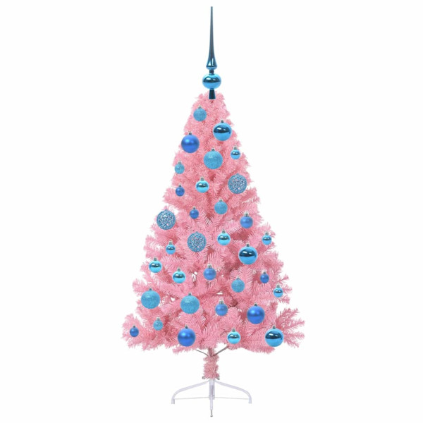 Árbol de Navidad Artificial Preiluminado Rosa 120 cm PVC M 4
