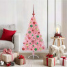 Árbol de Navidad Artificial Preiluminado Rosa 120 cm PVC 1