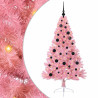 Árbol de Navidad Artificial Preiluminado Rosa 150 cm PVC 2