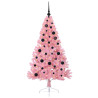 Árbol de Navidad Artificial Preiluminado Rosa 150 cm PVC 3