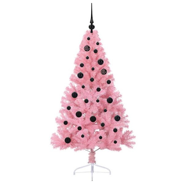 Árbol de Navidad Artificial Preiluminado Rosa 150 cm PVC M 4