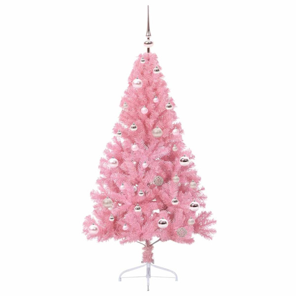 Árbol de Navidad Artificial Preiluminado Rosa 150 cm PVC M 3