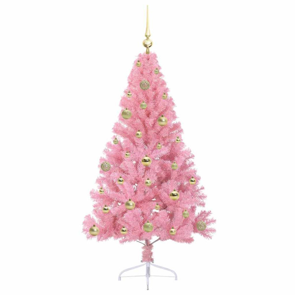 Árbol de Navidad Artificial Preiluminado Rosa 150 cm PVC M 4