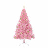 Árbol de Navidad Artificial Preiluminado Rosa 150 cm PVC 4