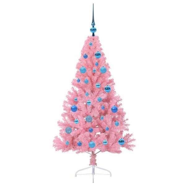 Árbol de Navidad Artificial Preiluminado Rosa 150 cm PVC M 4